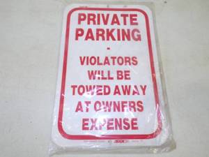 Metal Private Parking Sign