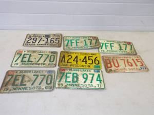 Vintage license Plates
