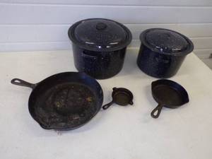 Cast Iron Pans and Cooking Pots