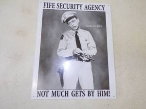 Barney Fife Metal Sign