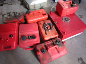 OB motor gas tanks, qty 8...