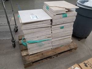 Lot of ( 95 ) Natural Marble Tile 18x18 Tan
