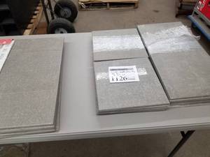 Lot of ( 34 ) Ceramic Tile Light Grey