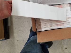 Lot of ( 125 ) Jeffrey Court Allegro Ceramic Tile  14x4x16 Gloss White
