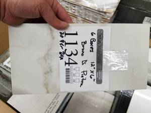 Lot of ( 120 ) Bruno Di Pietra Tile 6x12 White
