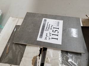 Lot of ( 34 ) Intercermic Tessuto Tile 8x12 Gray