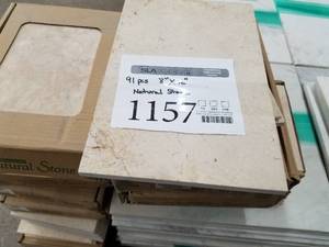 Lot of ( 91 ) Natural Stone Tile 8x12