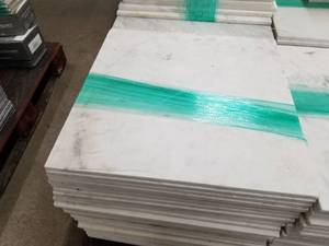 Lot of ( 145 ) Marble Tile 18x18 White