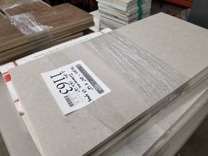 Lot of ( 72 ) Intercermic Tile 12x24 Light Grey