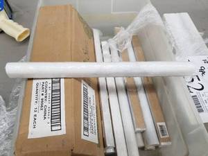 Lot of ( 33 ) Carrara Dome Edges  34x12 White