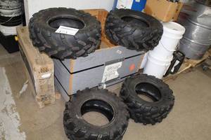 lot 473 image: Lot of (4) ATV Tires  - 26x9R12 (x2), 26x11R12 (x2)