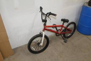lot 496 image: Boys 16 Single-speed Trail Bike with 11 Red Frame