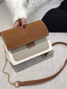 lot 19 image: Colorblock Flap Square Bag