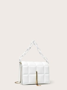 lot 21 image: Metal Tassel Charm Chain Satchel Bag