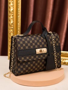 lot 28 image: Twist Lock Chain Satchel Bag