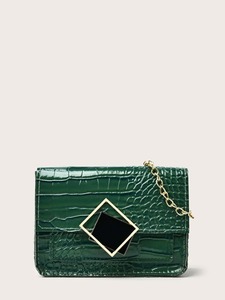 lot 44 image: Croc Embossed Chain Bag