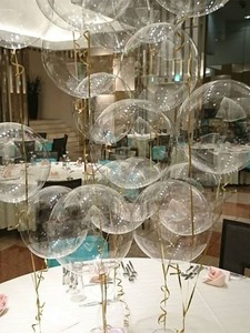 lot 9 image: 10 Inch Clear Balloon 20pcs With Balloon Rope 2rolls