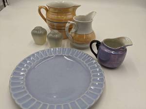 6 Piece Vintage Iridescent Glazed China- Chikaramanchi and More