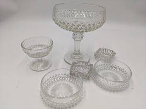 Vintage Sparkling Cut Crystal Set of 6