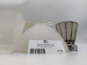 Vintage Glass Lamp Covers and Lamps