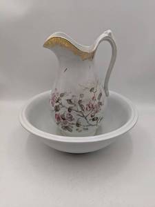 Royal Ironstone China Pitcher and Bowl Set
