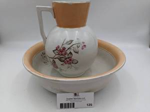 Vintage Florence Pitcher and Wash Basin