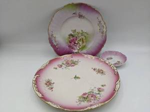 3 Show Stopper Vintage Floral Plates