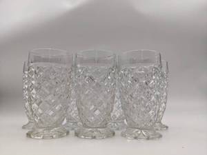 Six Anchor Hocking Depression Glass Glasses