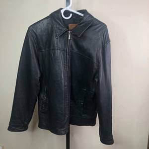 Vintage Tasso Elba Fine Menswear Leather Jacket Mens Size Large