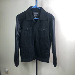 21 Mens DenimLeather Jacket- Mens Size Extra Small