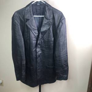Vintage Mens Leather Blazer-Mens Size Large