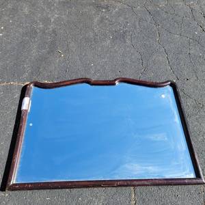 Vintage Large 35x50 Brown Base Mirror