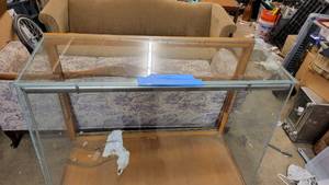 Vintage Wood and Glass Display Case- 45 x 19 x 47