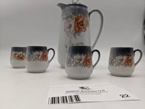 Wunderbar German Porcelain Tea Cup Set Collection