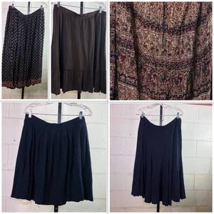 Womens 5 Piece Skirt Collection (L,XL,XXL) Valeria Bertinelli Orvis Mossimo Coldwater Creek