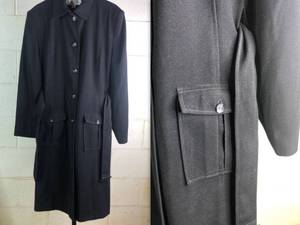 Larry Levine Suits Vintage Trench Coat Size 18