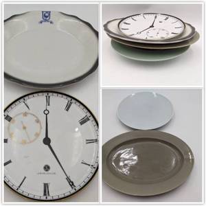 Dinner Time- 4 Fun Vintage Decorative Platters and Plates