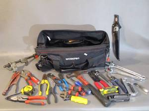 lot 33 image: Workpro Tool Bag and Tools