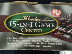lot 69 image: Wooden 15-in-1 Game Center