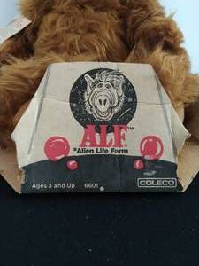 lot 70 image: Vintage 1986 ALF Alien Life Form Stuffed Toy with Box