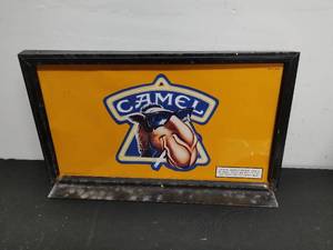 lot 18 image: Vintage Metal Camel Display Sign