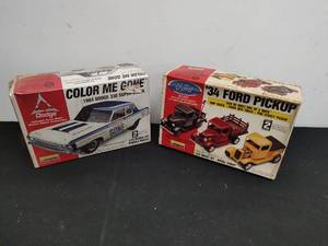 lot 31 image: Two Vintage Model Cars- 1934 Ford Pickup & 1964 Dodge 300 Superstock