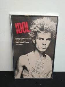 lot 44 image: Vintage Framed Billy Idol Poster