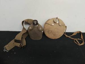 lot 64 image: Two Vintage Military Canteens