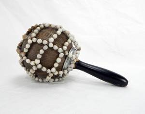 Vintage 1950s Brazilian Afoxe Gourd Percussion Rattle