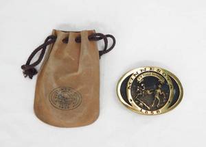 Vintage 1977Heritage Mint Ltd Minnesota Solid Brass Belt Buckle