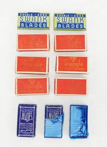 Lot of 11 Boxes of Antique and Vintage Razor Blades