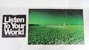 Vintage Pink Floyd Dark Side of the Moon Poster Insert and A&M Records Sleeve