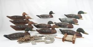 Set of 11 Vintage Duck Decoys