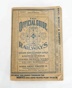 Vintage The Official Guide of the Railways and Steam Navigation Lines September 1956